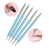 Kit Mandalas 5 Peças para Pintura, Ferramentas de Cerâmica, Haste para Decoração, Caneta de Broca de Silicone, Caneta de Silicone Dupla Ponta