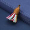 Mini Borlas com Pontas de Borla, Borlas Curtas e Grossas em Fio de Algodão Estilo Xizang, Borlas Coloridas de Fio de Algodão Tecidas à Mão para DIY, Produto Acabado