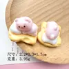 Porco Dormindo de Queijo Tridimensional Resina Acessórios Cola Creme DIY Pingente de Presilha Pingente de Chaveiro Materiais Decorativos