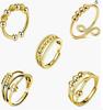 Anillo para la ansiedad de plata tailandesa antigua retro europea y americana, anillo inteligente de tres anillos para el dedo, anillo de cuentas giratorias de múltiples anillos, joyería para mujer