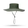 Sombrero de Vaquero Occidental para Mujer, Sombrero de Pescador con Cordón para Hombre, Sombrero de Sol de Ala Ancha para Vacaciones de Verano, Sombrero para Pesca y Senderismo al Aire Libre