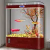 Nuevo Modelo 2025 Acuario para Uso Doméstico en la Sala de Estar, Nuevo Acuario Ecológico Grande de Montaje en Pared, No Necesita Cambiar el Agua, Acuario de Peces Dorados de Pie