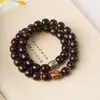 Pulsera Popular de Jade Negro y Bodhi en Vivo, Raíz de Bodhi Suave de Doble Círculo, Tianzhu para Hombres y Mujeres, Venta al por Mayor desde el Fabricante