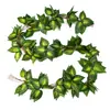 Folha de uva simulada feita sob medida Flor Artificial Trepadeira Folha de planta trepadeira folha verde tubo de água decoração de teto plástico endro verde
