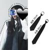 Estilo universitario de corbata negra estudiantes masculinos y femeninos 8CM cremallera perezosa sin perforaciones corbata de camisa decoración femenina ins Japonés JK