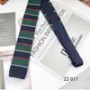 Corbata de Punto para Hombre Estilo Coreano, Plana de Moda Rayada Trendy de 6 cm de Lana, Exportación a Europa y América, Transfronteriza, en Stock