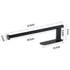 Portarrollos de Papel de Cocina Acero Inoxidable Sin Clavos Sin Taladro Autoadhesivo Montado en Pared Metal Negro Baño Americano Portarrollos de Papel