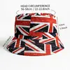 Comércio Exterior Padrão Bandeira Britânica Chapéu de Pescador Amazon Primavera e Verão Chapéu de Sol para Praia ao Ar Livre Versátil Uso Dupla Face
