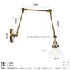 Lámpara de pared de doble sección de hierro y vidrio simple estilo americano para decoración de dormitorio, café, restaurante, Amazon