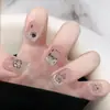 Venta Caliente en Douyin Uñas Portables Largas Francesas Arte de Uñas Hecho a Mano Uñas Puntiagudas Deseo Puro Producto Terminado de Gama Alta Transfronterizo Ojo de Gato Almendra