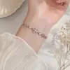 Pulsera de Cruz de Diamante Completo Viento Dorado Mil Joyas Diseño de Nicho de Lujo Ligero Pulsera con Sensación de Alta Gama Exquisito Temperamento Accesorios para la Muñeca