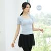 Top de Danza Primavera y Verano chaleco corto ropa de práctica de ballet body protector de hombro de ballet top de manga corta