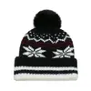 Sombrero de Lana Nuevo Otoño e Invierno Xiyin Temu Transfronterizo Jacquard Copo de Nieve Navideño Protección para Orejas Gorro Pullover Gorro de Punto Venta al por Mayor
