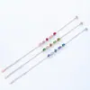 Exquisito Pulsera de Plata de Ley S925 Multicolor con Circonita para Mujer, Gama Alta, Versátil, Moda, Nuevo Estilo, Joyería de Piedras Preciosas