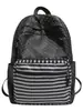 Mochila refrescante de lunares y rayas azul leche-sal, mochila dulce estilo ins coreano para niñas y estudiantes para la escuela y salidas