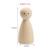 Color de Tronco Blanco Embrión Pequeño Hombre de Madera Hombre de Madera Pintado para Niños Bricolaje Hecho a Mano Graffiti Juguete de Madera Ojos Impresos Figura de Madera