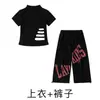 Roupas de Dança Jazz para Meninas, Trajes de Performance Infantis da Moda, Conjuntos de Verão, Roupas de Treino da Marca Jazz Tendência, Figurinos de Palco