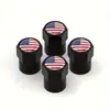 Tapa de Válvula de Neumático Universal de Goma con Logo de Bandera Americana, Cubierta Antipolvo para Coches, Motocicletas y Bicicletas