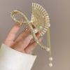 Pinza de Agarre Súper Hada de Gama Alta Clip para Cabello de Aleación Antiguo Clip de Mariposa Parte Trasera de la Cabeza Grande para Mujer Pinza de Tiburón de Gama Alta Clip para el Cabello