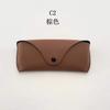 Estilo coreano Moda Retro Simples Óculos Caso Leve Portátil Snap Button Design Multifuncional Espelho Caso Couro Macio Bolsa Espelho Caso