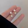Brincos de pérola retrô francesa de alta qualidade 2024 brincos de design de nicho popular elegante socialite orelha piercing Agulha de prata