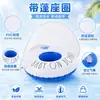 Asiento inflable para bebé con parasol, asiento para bebé con estampado simple en inglés, para uso en casa en la piscina para bebés y niños pequeños para jugar en el agua