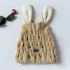 Gorro de ducha de felpa de coral para niños con diseño de dibujos animados y orejas de conejo, gorro para secar el pelo al por mayor, toalla para secar el pelo de mujer para adultos, entrega en una sola pieza