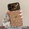 Accesorio de camelia vintage adecuado para funda de teléfono Apple 17pm, iPhone 15 silicona, 16 con cordón, 18 modelo nuevo, 11