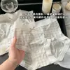 7A Calzones de Mujer Ultrafinos con Estampado Dulce de Cintura Alta, Algodón Modal Blanco Leche con Refuerzo de Encaje, Braguitas Triangulares para Chica Joven