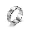Anillo giratorio de acero de titanio nuevo europeo y americano de Amazon 2022 anillo de escorpión grabado con láser joyería de acero inoxidable