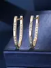 Brincos Simples e Estilosos Cravejados com Zircônia, Brincos de Luxo Leve e de Alta Qualidade, Estilo Europeu e Americano, Presilhas de Orelha Versáteis para o Dia a Dia