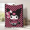 25 Más Vendido Transfronterizo Manta Infantil Sanrio Linda Kuromi Franela Estampado Digital Dibujos Animados Manta de Picnic Manta