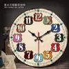 Reloj de pared vintage transfronterizo, reloj decorativo silencioso estilo americano para sala de estar, reloj de cuarzo artístico y creativo, nuevo diseño creativo