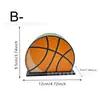Porta-lenços de Madeira Temáticos de Esportes Transfronteiriços em Formato de Futebol, Basquete, Vôlei e Beisebol - Quatro Artesanato Clássicos Temáticos de Esportes