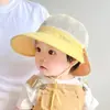 Gorro para Bebé, Sombrero de Sol de Verano, Sombrero de Pescador, Niños y Niñas, Ala Ancha, Chal Desmontable, Transpirable y de Secado Rápido para Niños