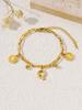 Pulsera de moda de acero de titanio con personalidad hip-hop redonda de marca coreana ins viento frío estudiante novias pulsera al por mayor