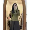 La camiseta de manga larga para mujer es moderna, versátil, elegante y extremadamente atractiva, adecuada como top o capa base para primavera, otoño e invierno