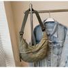 Bolso de Lona para Mujer de Gran Capacidad 2024 Nuevo Otoño e Invierno Casual Hombro Cruzado Bolso Romboidal Clase Viajero Bolso Dumpling
