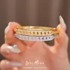 Pulsera con cierre de circonita chapada en oro real de 18 quilates estilo francés, sensación de nicho de alta gama, diseño simple y versátil