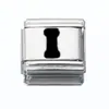 Pulsera Modular Italiana de Acero Inoxidable Acero de Titanio Negro Letras Inglesas Correa de Reloj Joyería Hecha a Mano DIY Accesorios Venta al por Mayor