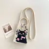 Nova Bolsa de Celular de Tricô Estilo Coreano, Mini Bolsa de Mão, Bolsa Transversal de Alta Qualidade, Bolsa de Réveillon