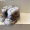 Zapatos Peludos Lindos y Dominantes Estilo Coreano para Niños, Botas de Nieve para Niños, Botas Peludas Forradas de Lana para Niñas, Zapatos de Algodón para Niños, Botines
