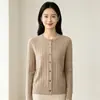 Cárdigan suéter de punto trenzado blanco con cuello redondo para mujer 2026, nuevo estilo otoño/invierno, corte holgado, efecto adelgazante, prenda exterior de punto de manga larga, talla única