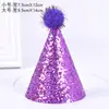 Sombrero de Cumpleaños Creativo con Purpurina para Niños y Adultos Sombrero de Fiesta Decoración de Fiesta Navideña Tocado Sombrero para Perro Gato Mascota