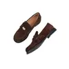 Mocasines de Piel Suave para Mujer 2026 Primavera/Verano Nuevos Zapatos Planos Perezosos de Tacón Grueso Estilo Británico Retro Zapatos Pequeños de Cuero