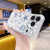 Estrella de Mar Concha Estilo Ins Japonés y Coreano Gama Alta Funda para Teléfono Iphone17 Apple 16Pro Modelo Nuevo Cubierta Completa Transparente 15