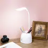 Venta al por mayor de fábrica Portalápices USB Lámpara de Escritorio Protección Ocular para Estudiar Dormitorio de Estudiante Habitación Cama Lámpara LED Táctil de Lectura Lámpara Pétalo
