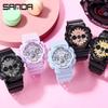 Reloj Digital Sanda para Estudiantes de Secundaria y Preparatoria, Reloj Digital Multifuncional con Despertador, Calendario de Moda, Cronómetro y Funciones Impermeables