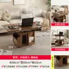 Mesa de Centro Ajustável de Novo Estilo, Carrinho Móvel Multifuncional para Apartamentos Pequenos, Mesa Lateral para Sala de Estar, Mesa de Jantar Móvel e Dobrável