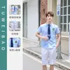 Uniformes Escolares Atacado para Alunos do Ensino Fundamental, Uniformes de Turma de Formatura, Camisas de Manga Curta para Fotos de Formatura de Verão, Conjuntos de Saia Plissada, Personalizável de Fábrica